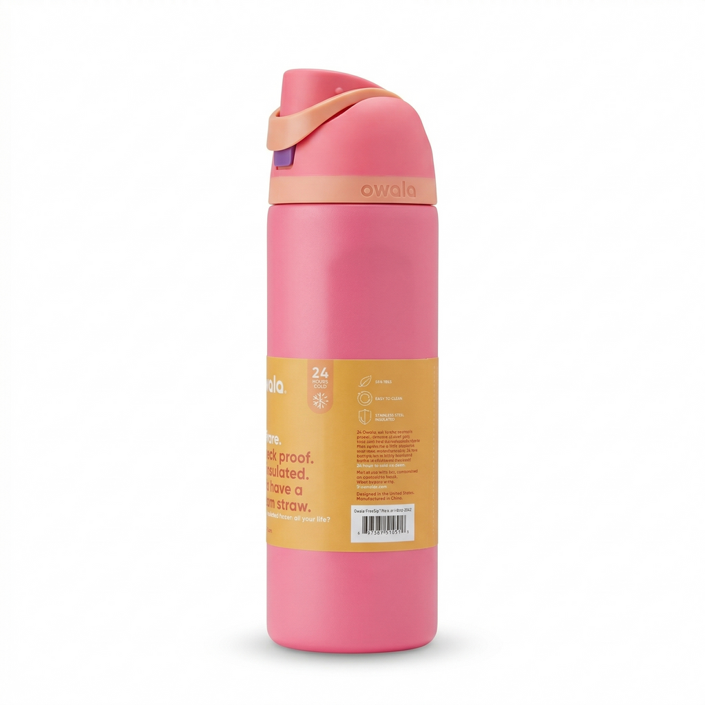 Owala FreeSip 32oz Hot Pink detail