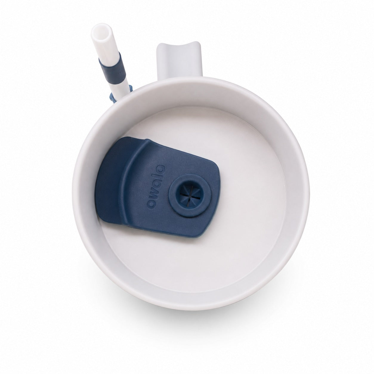 Midnight Tide tumbler 2-in-1 lid top view