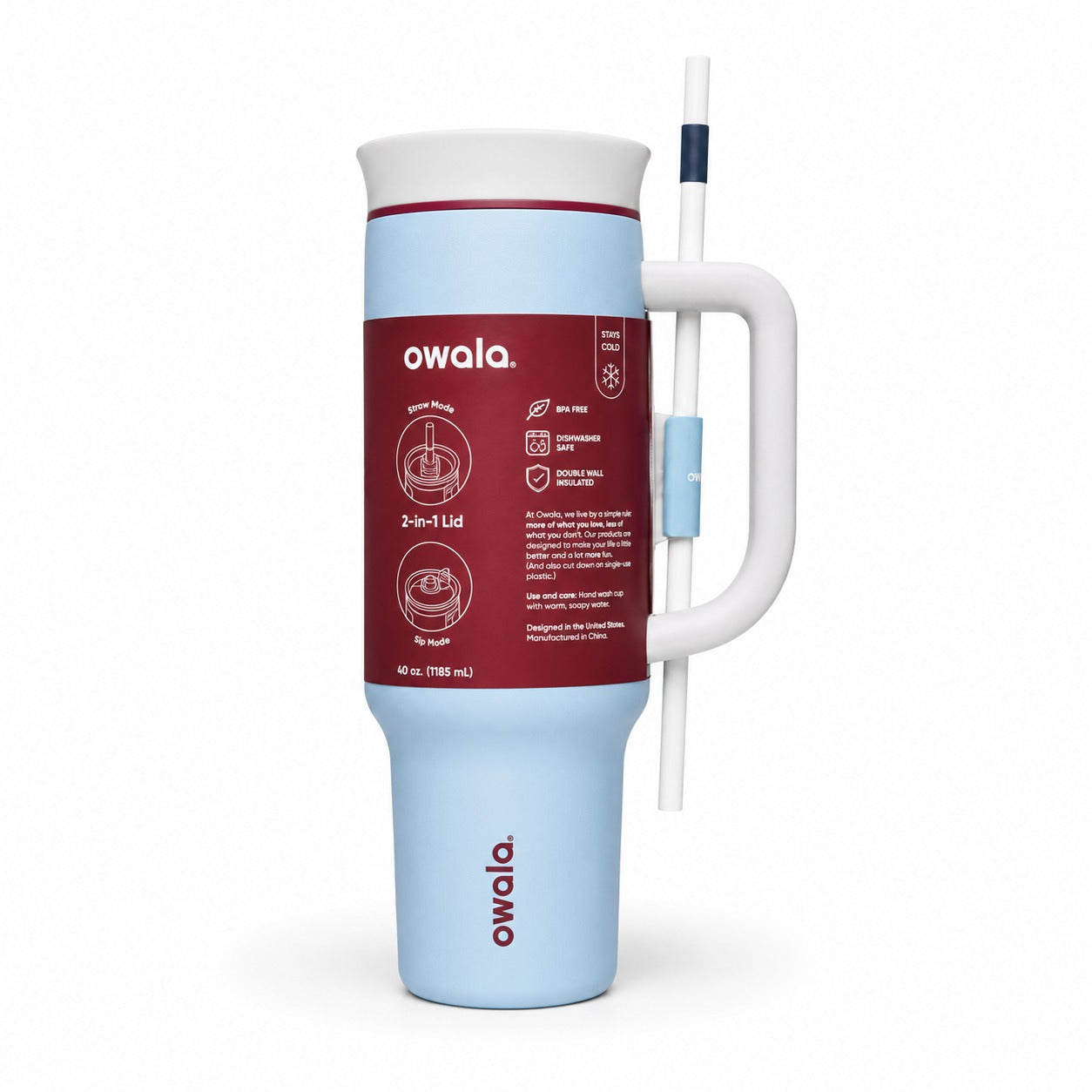 Blueberry Milk tumbler back label view