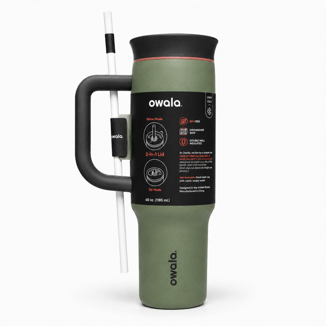 Matcha Latte tumbler back label view