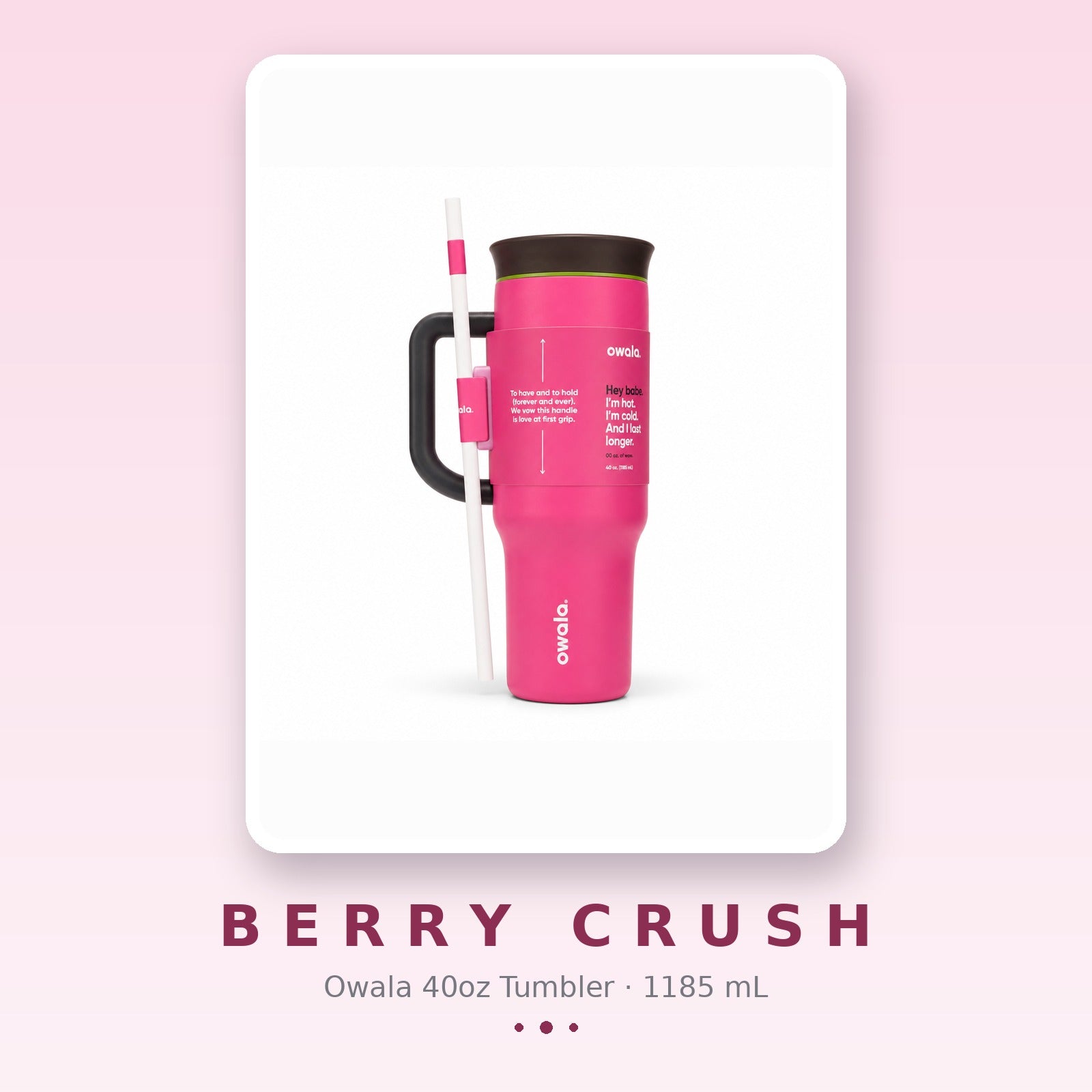 Owala 40oz Tumbler Berry Crush — Sip Society product card