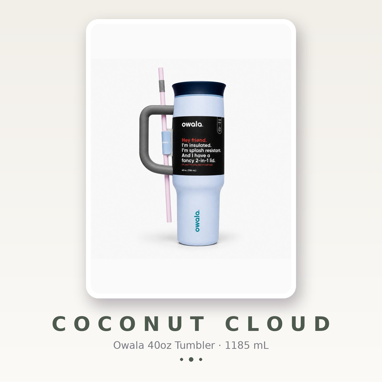 Owala 40oz Tumbler Coconut Cloud — product card