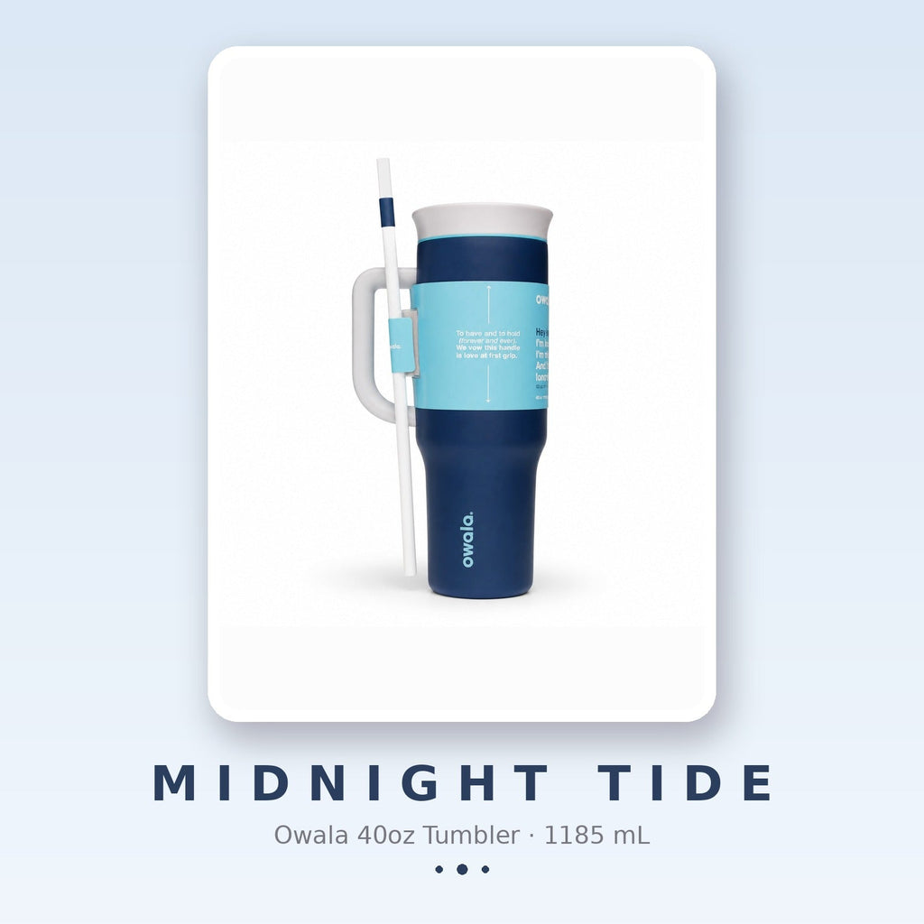 Owala 40oz Tumbler Midnight Tide — Sip Society product card